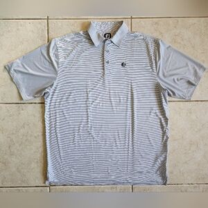 FootJoy XXL Striped Golf Polo Shirt Blue/White ProDry Performance Athletic